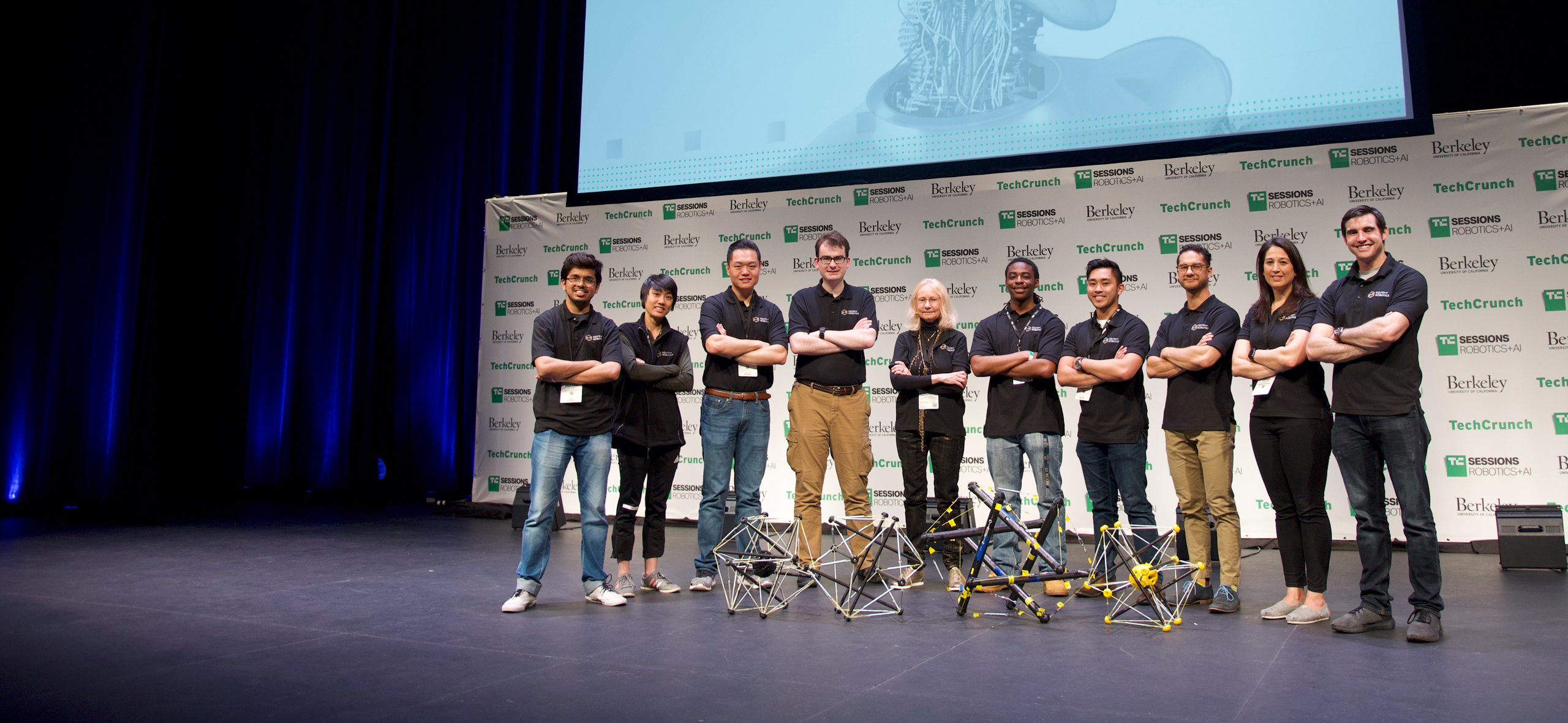 Photo of Squishy Robotics team at Techcrunch